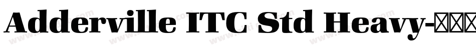 Adderville ITC Std Heavy字体转换